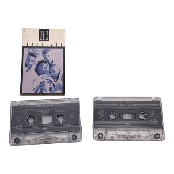 112 Only You Vintage Cassette Tape 1995/1996 Clean Radio Mix Instrumental - Picture 1 of 4